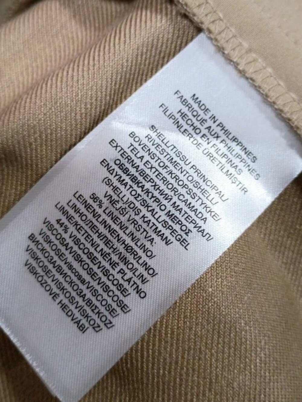 Lauren Ralph Lauren Beige Linen-Blend Wide-Leg Cropped Pants Size 12 - Picture 5 of 14